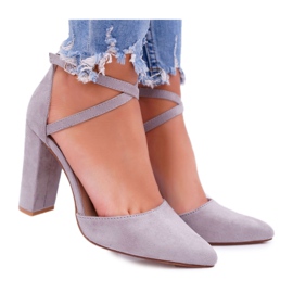 PS1 Décolleté Da Donna Con Tacco In Spitz Grey High Traffic grigio
