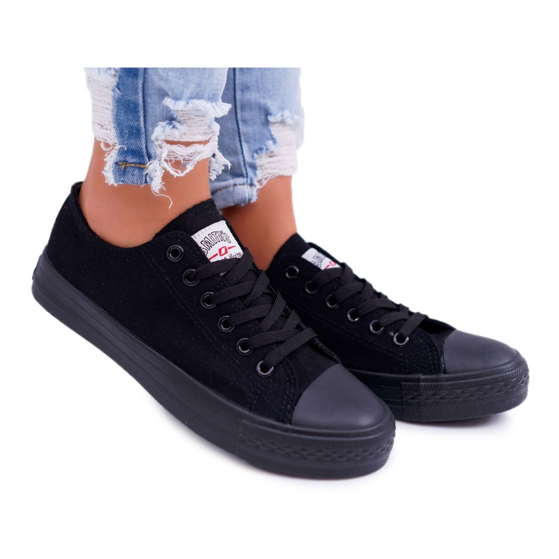 Sneakers basse da donna nere Smith's nero