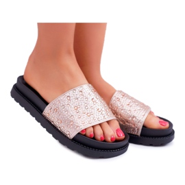 Ciabatte Da Donna Con Cubic Zirconia Champagne XTI 48821 rosa