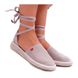 Espadrillas da donna Big Star su piattaforma beige DD274A193