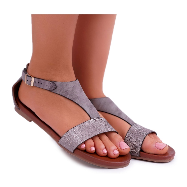 Sandali Bassi da Donna Sergio Leone SK020 Grigio Magra