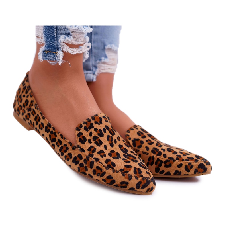 Mocassini da donna Lu Boo Leopard Magnus marrone