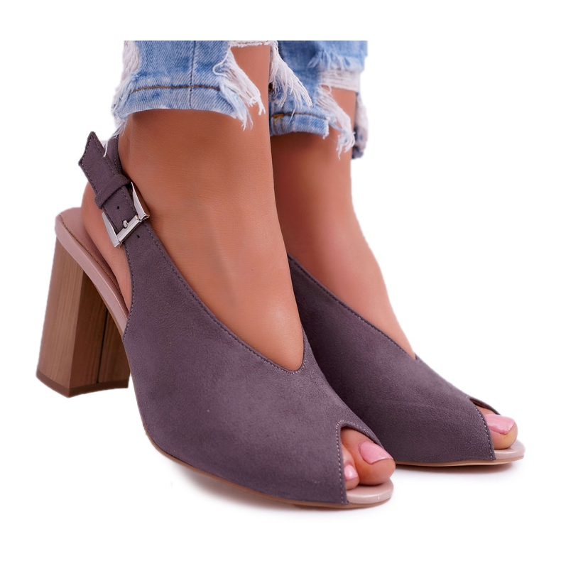 EVE Sandali Donna Scamosciato Grigio Scuro Celian