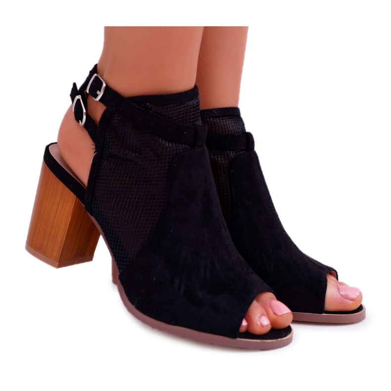 EVE Sandali Donna Scamosciato Neri Thido nero