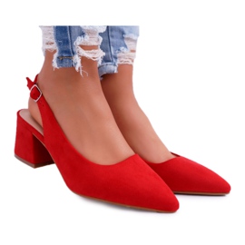 Décolleté con tacco da donna in Spitz Red Contrail rosso