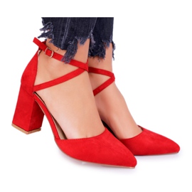 PS1 Décolleté Da Donna Con Tacco In Spitz Rosso Traffico