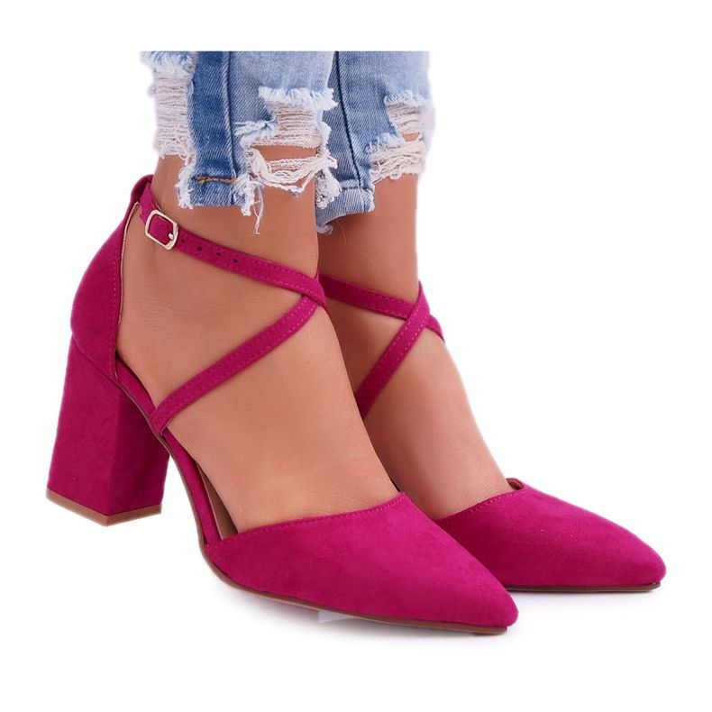 SEA Décolleté Da Donna Con Tacco In Spitz Fucsia Traffic rosa