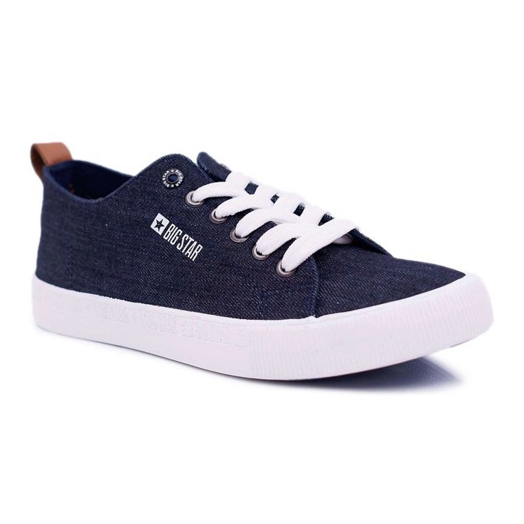 Sneakers da uomo Big Star Classic Jeans Navy Blue DD174164 blu navy