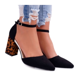 SEA Décolleté Da Donna Con Tacco Leopardato Nere Ferri marrone nero
