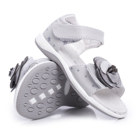 EVE Sandali Da Bambina Con Velcro Per Bambina Grey Flamenco grigio