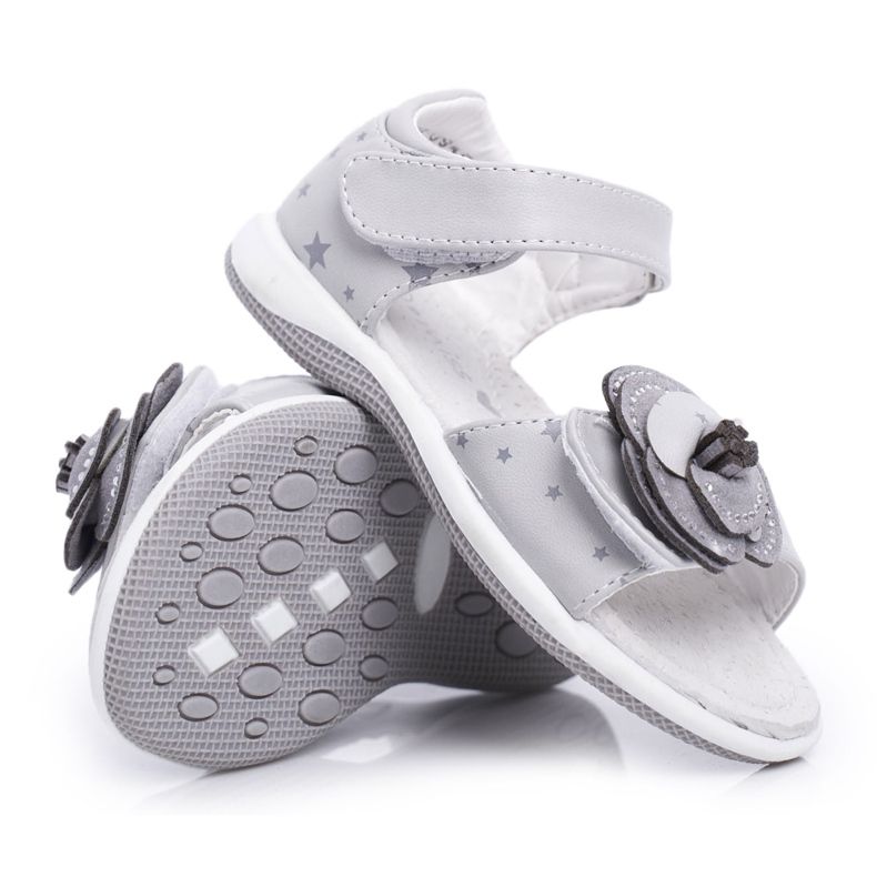 EVE Sandali Da Bambina Con Velcro Per Bambina Grey Flamenco grigio
