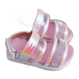 FRROCK Sandali per bambini con velcro per ragazze Matylda rosa