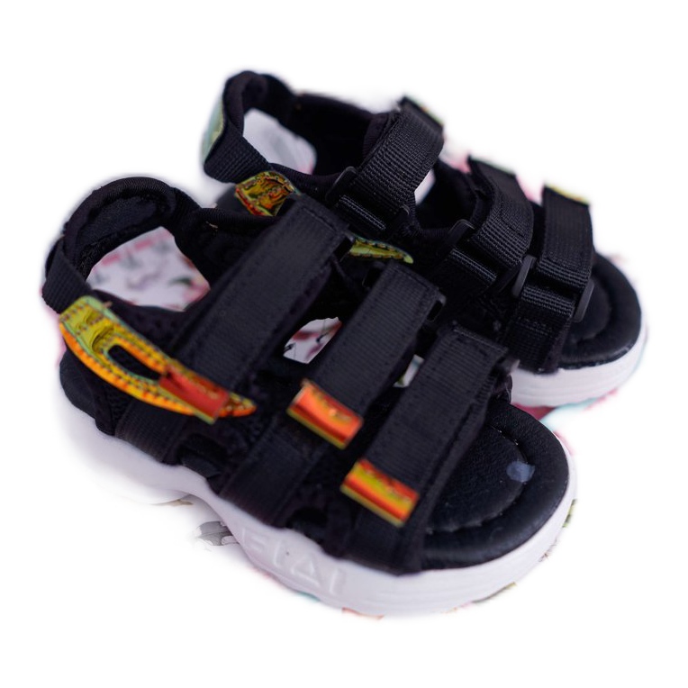 FRROCK Sandali Da Bambino Con Velcro Per Bambina Bambino Nero Kimmi