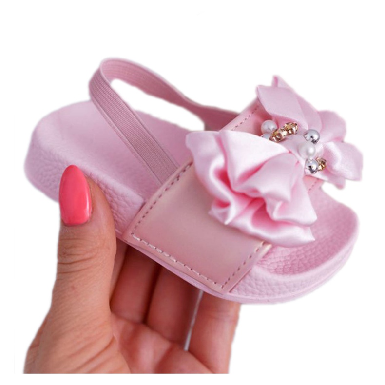FRROCK Ciabatte Bambina Fiocco Rosa Perla Senari