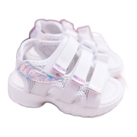 FRROCK Sandali Bambina Con Velcro Bambina Kimmi White Bianco