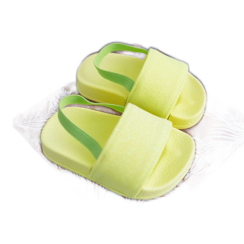 FRROCK Pantofole Bambina Broccato Lime Rimia verde