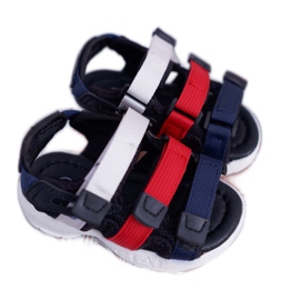 FRROCK Sandali Per Bambini Con Velcro Per Bambina Ragazzo Nero Fima