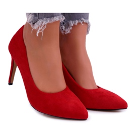 EVE Tacchi A Spillo Da Donna In Pelle Scamosciata In Spitz Rosso Kiss Me