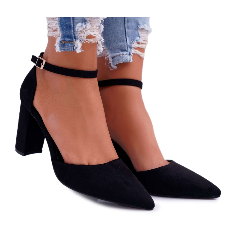 FRBS Décolleté Con Tacco Donna Nere Grette nero