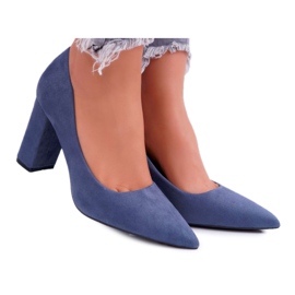 BUGO Décolleté Con Tacco Donna Camoscio Blu Clarina