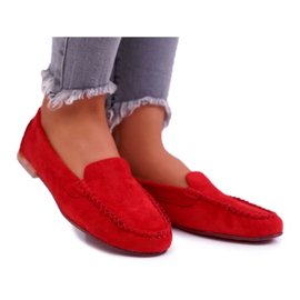 Mocassini Donna Sergio Leone Scamosciato Rosso Intrecciato