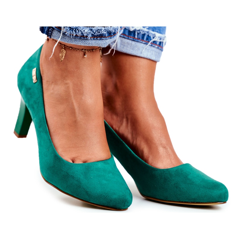 Sergio Leone Décolleté Donna Camoscio Verde Orsola