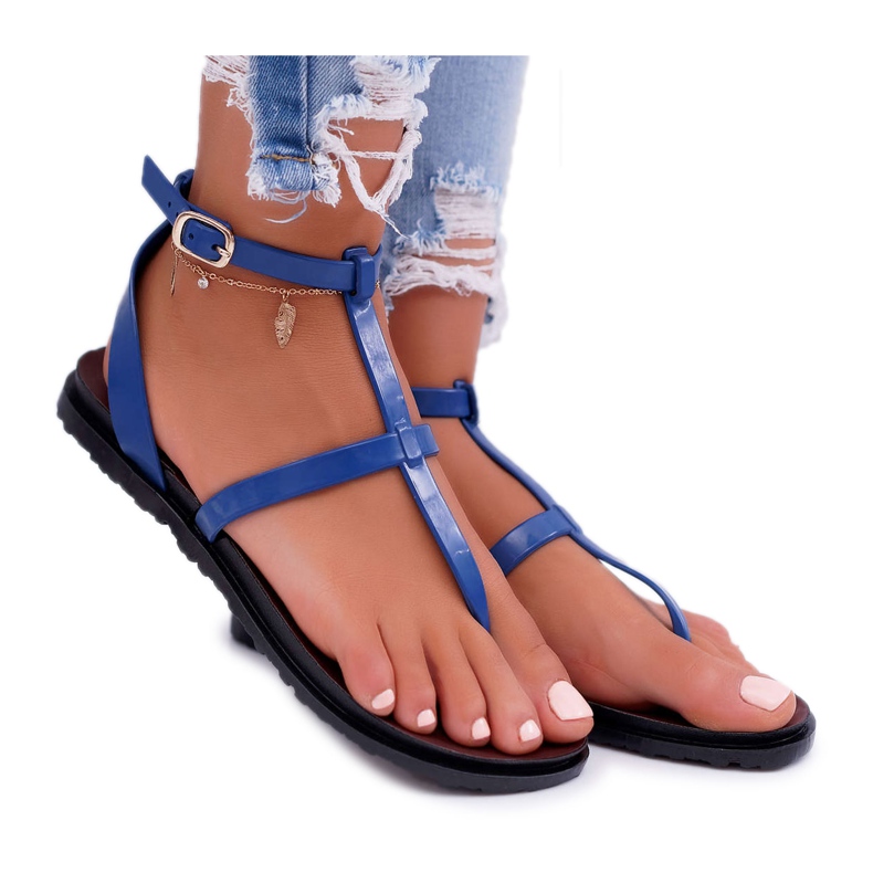 Lu Boo Sandali donna romana, giapponese Lento Blu navy