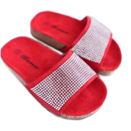 SEA Pantofole Rosse Per Bambini Su Cristalli Di Sughero Malena rosso