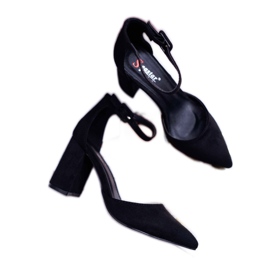 PS1 Décolleté con tacco da donna in camoscio nero Harye