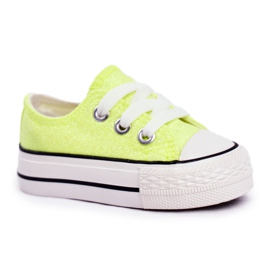 FRROCK Sneakers Bambini Broccato Lime Neon Misty giallo