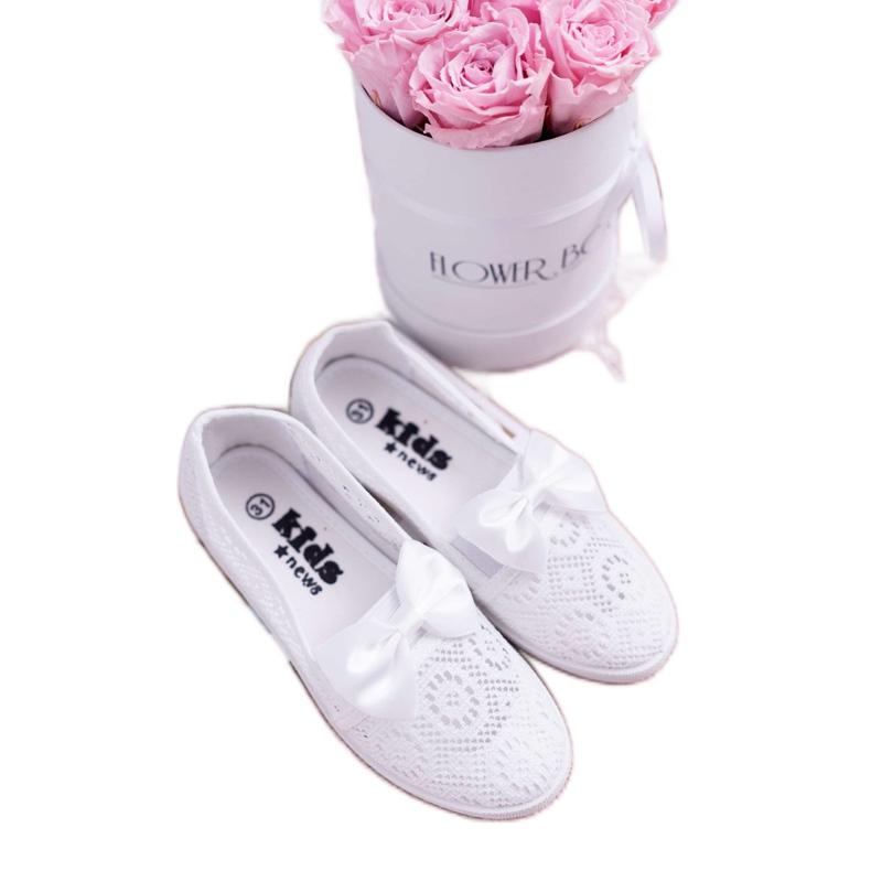 EVE Sneakers Dudi in pizzo bianco per bambini bianca