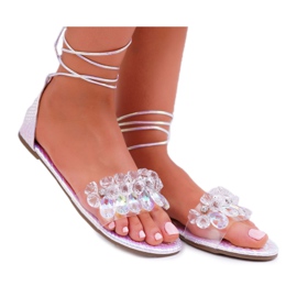 Sandali Donna Lu Boo Cristalli Argento Madina grigio