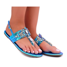 Sandali Donna Lu Boo Cristalli Petrol Blue Sonne