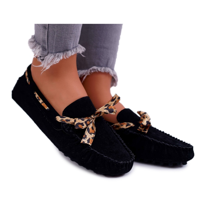 Mocassini da donna Lu Boo Comodi Black Plummy nero