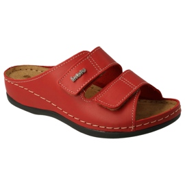 Infradito in pelle femminile rosso inblu 158d105