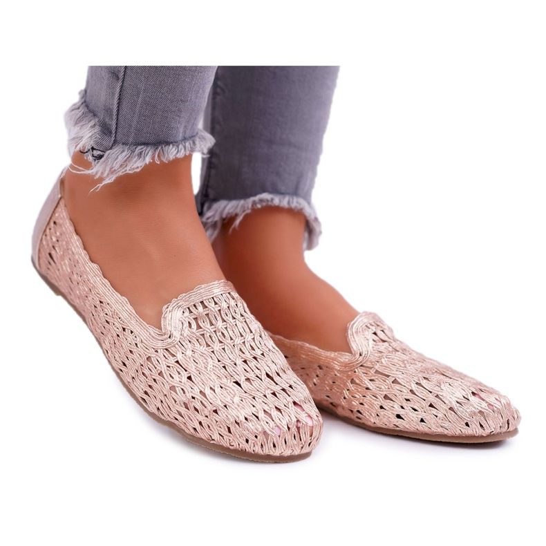 Ballerine da donna Lu Boo Intrecciate Oro Rosa 4Ever