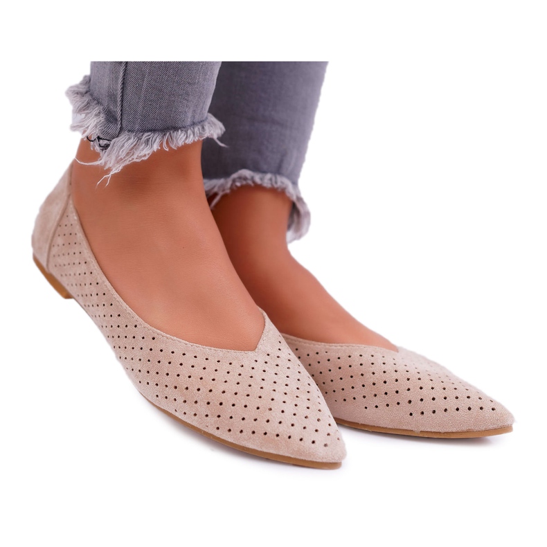 Ballerine da donna Lu Boo Openwork Beige Dessert