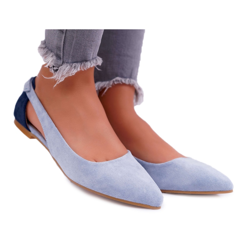 Lu Boo Ballerina In Pelle Scamosciata Blu Spitz Better