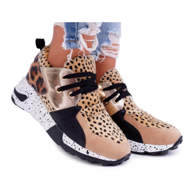 Scarpe Sportive da Donna Lu Boo Con Motivo Leopardo Malibu marrone multicolore