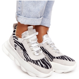 Scarpe Sportive da Donna Lu Boo Suola Spessa Grigie Taste It! grigio