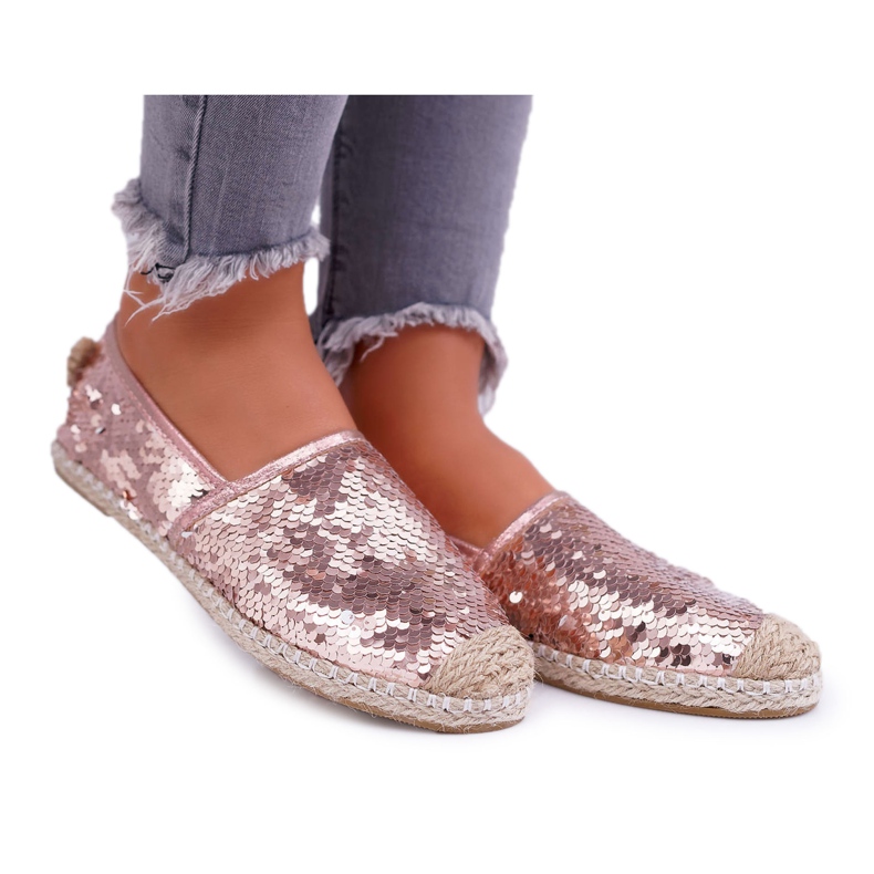 Espadrillas da donna Lu Boo Pink Paillettes Destino rosa