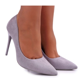 PS1 Tacchi a spillo Yanna in camoscio grigio da donna