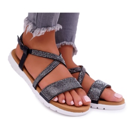 Sandali Donna Lu Boo Con Cubic Zirconia 406-5 Nero Stella