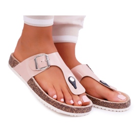 SEA Pantofole da donna infradito su sughero, tavolozza rosa laccata