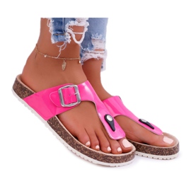 SEA Pantofole Donna Infradito Su Palette Fucsia Laccato Sughero rosa