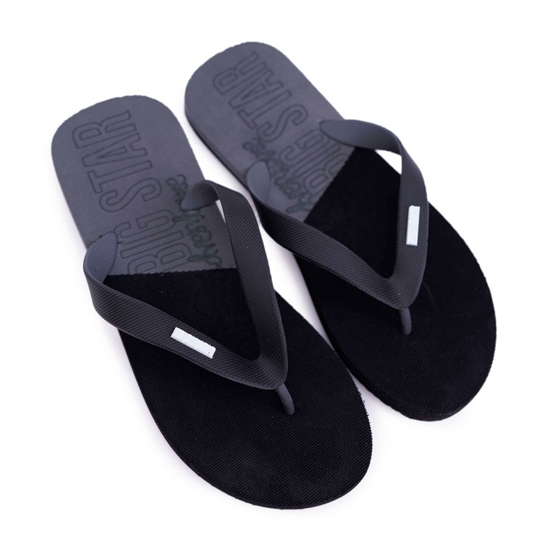 Pantofole da uomo Infradito Big Star Black AA174422 nero