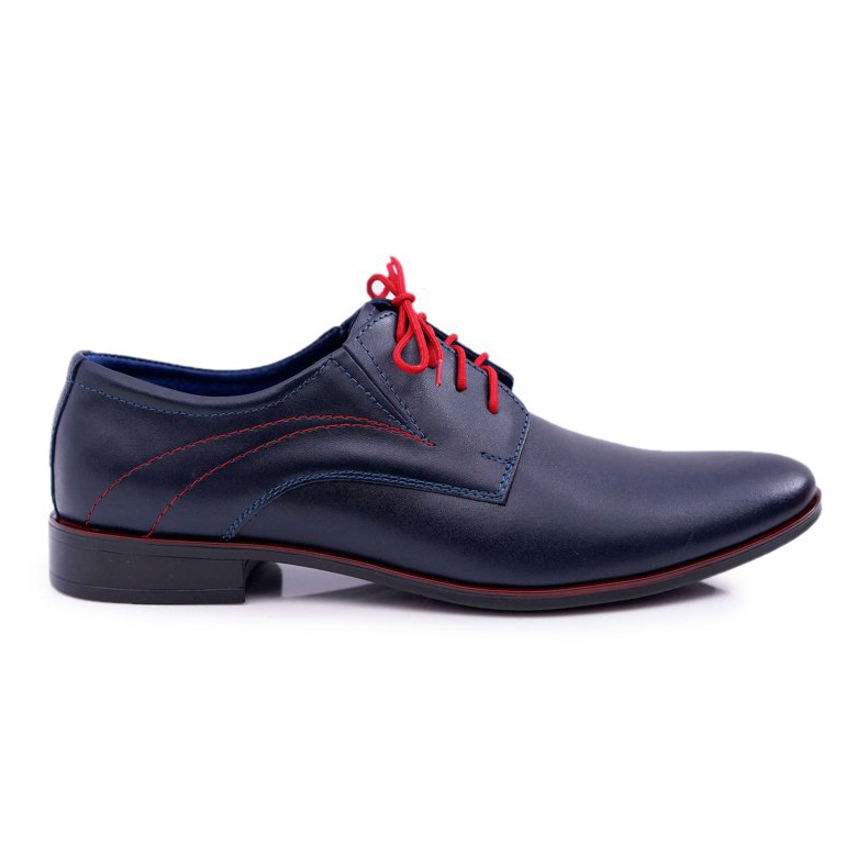 Mario Boschetti Scarpe brogue da uomo, pelle elegante, blu navy Menelaos