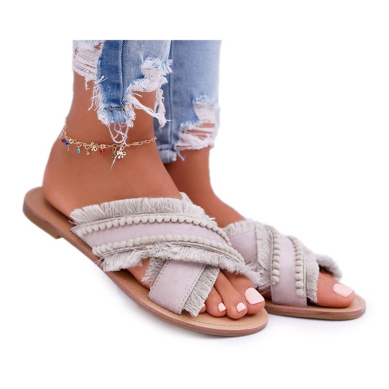 Vices Pantofole Materiale Donna Morse 7269 Beige Jamen