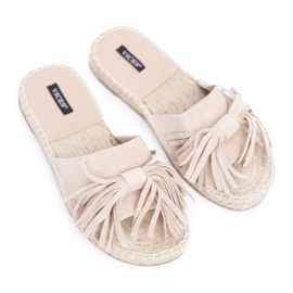 Pantofole da donna beige Boho Vices 8458