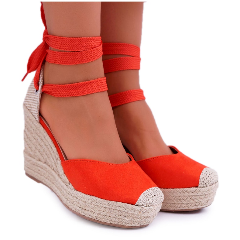 Sandali da donna con zeppa Arancione Tahaya arancia